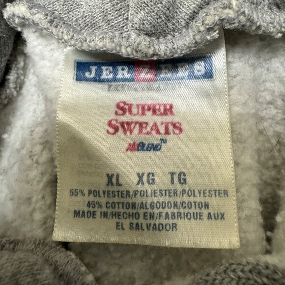 VTG Davenport University Hoodie Men's XL Gray Jerzees Super Sweats Y2K 00s - Picture 2 of 8
